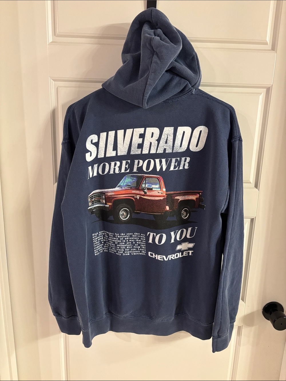 Urban Outfitters Navy Blue Chevrolet Silverado Hoodie - Picture 6 of 6